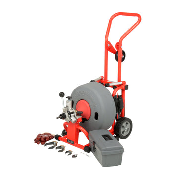RIDGID 93557 Machine, Standard Accessories and 5/8" x 100' (16 mm x 30.5 m) IW Solid Core Cable