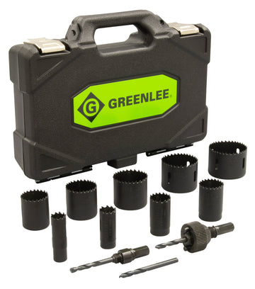 GREENLEE 891 12-Piece Hole Saw Set with 3/4" - 2-1/2" Saws