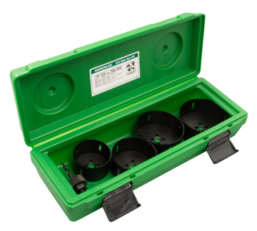 GREENLEE 834 5-Piece Hole Saw Set with 3" - 4-1/2" Saws
