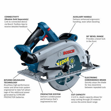 BOSCH GKS18V-25CN PROFACTOR 18V CONNECTED-READY 7-1/4 IN. CIRCULAR SAW (BARE TOOL)