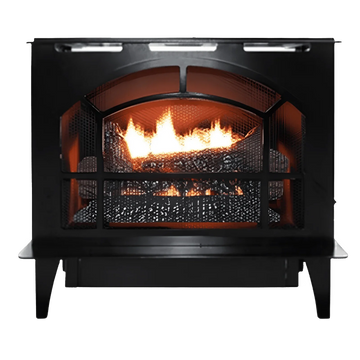 Buck Stove Townsend II 32,000 BTU's Vent Free Steel Series Gas Stove New - NVS-TOWNSEND-BLK-LP