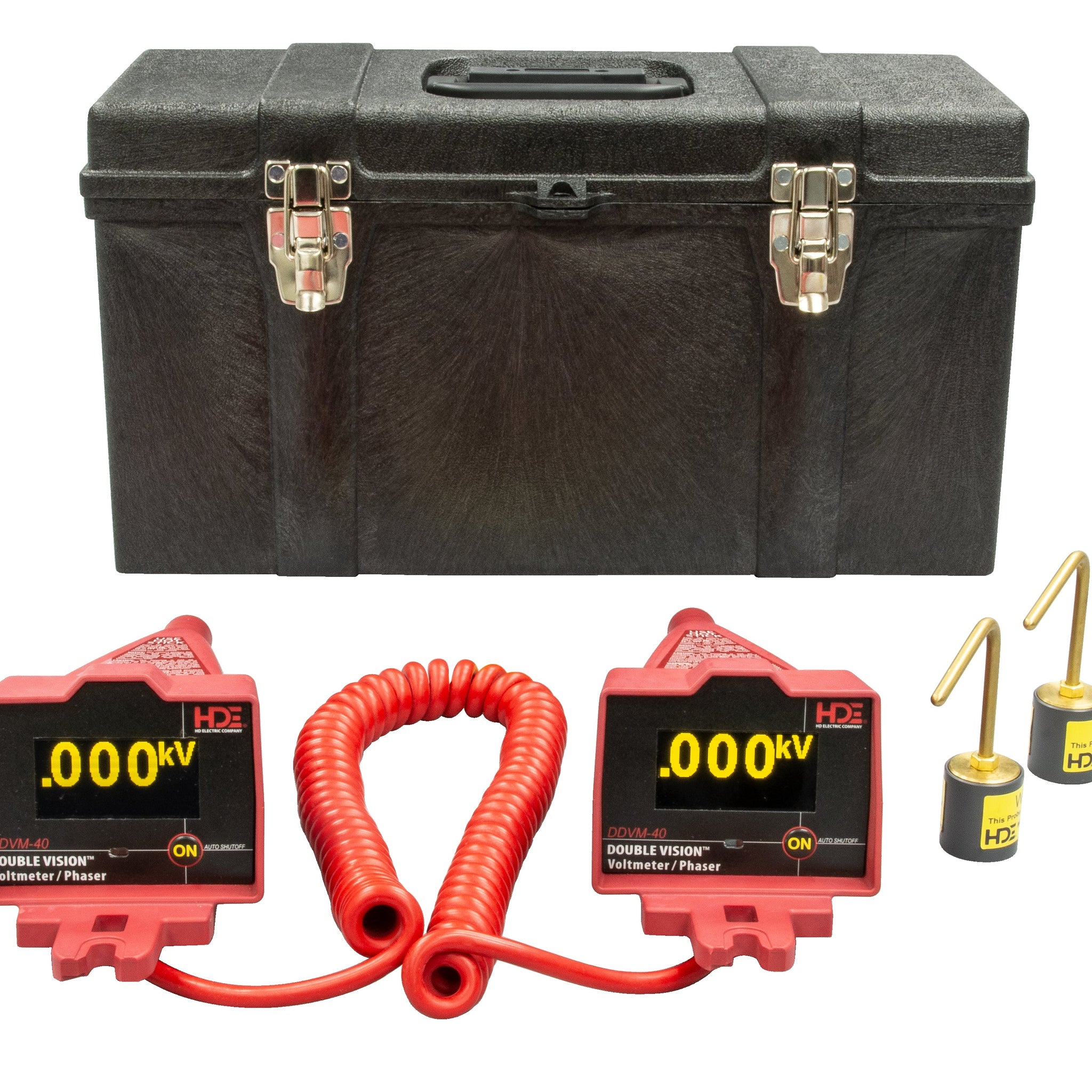 GREENLEE DDVM-40 Double VisionÂ® Dual Display Voltmeter/Phasing Set 5V-40kV, OH Kit, Base