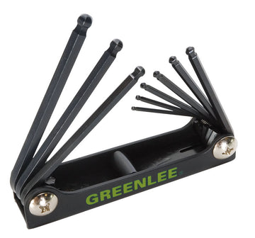 GREENLEE 0254-12 9-Piece Folding Ball-end Hex-key Set