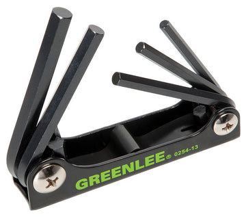 GREENLEE 0254-13 WRENCH,HEX-KEY SET 5PC STD FLD