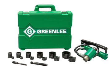 GREENLEE 7306SB 11-Ton Hydraulic Knockout Kit with Hand Pump and Slug-BusterÂ® 1/2" - 2"