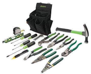 GREENLEE 0159-12 Journeyman's Tool Kit, 17-Piece