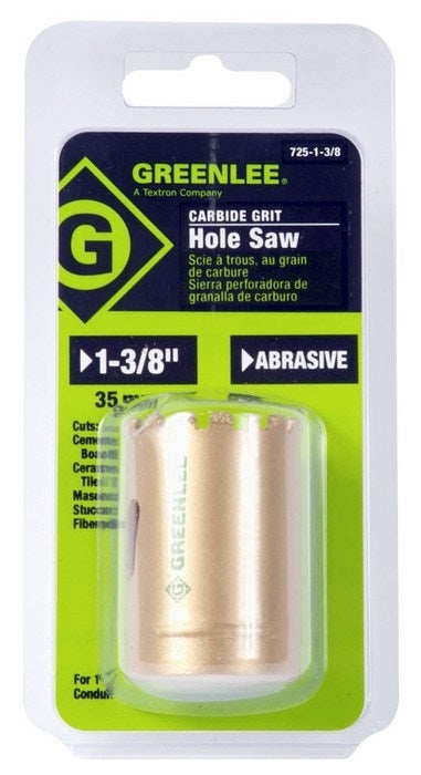 GREENLEE 725-1-3/8 1-3/8" Carbide Grit Hole Saw