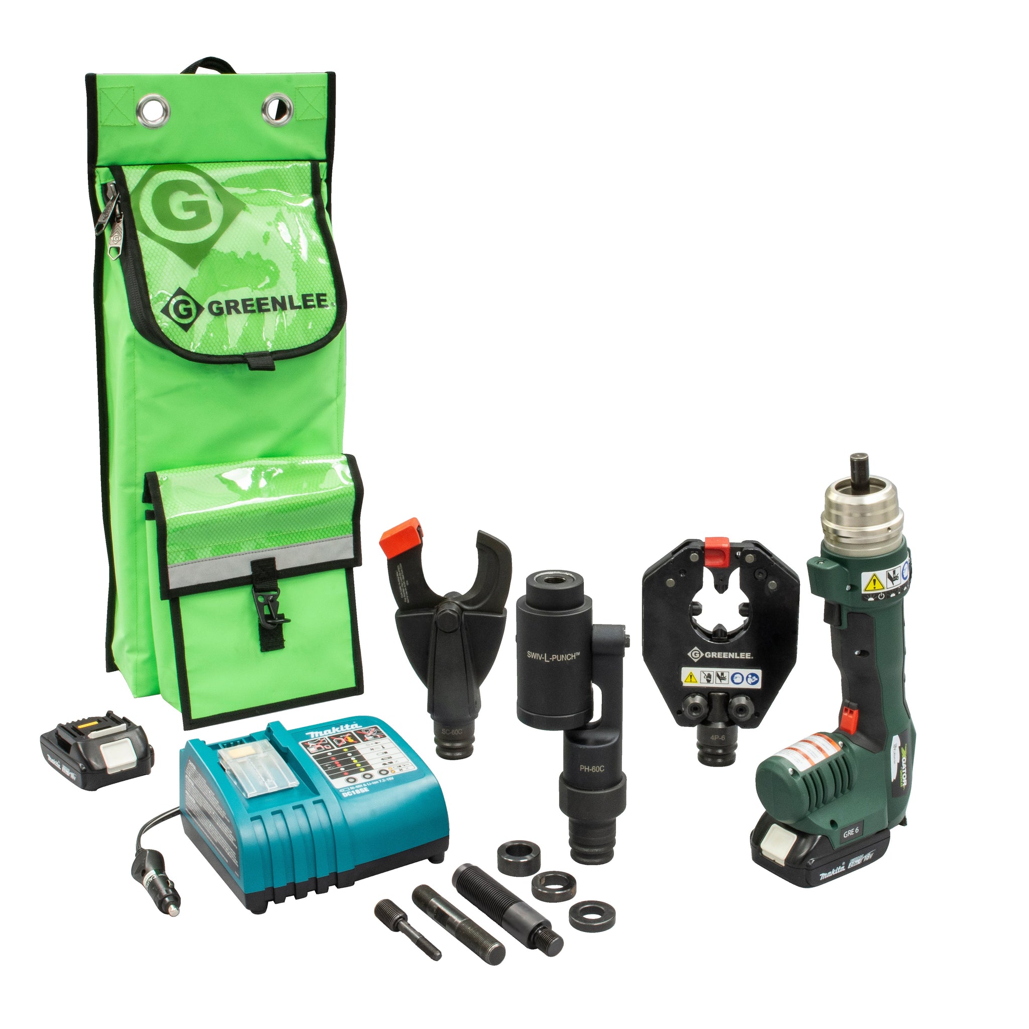 GRE-6 Multi-tool with Quad Point Crimper, CU/AL Cutter & Knockout Punch , 12V Charger