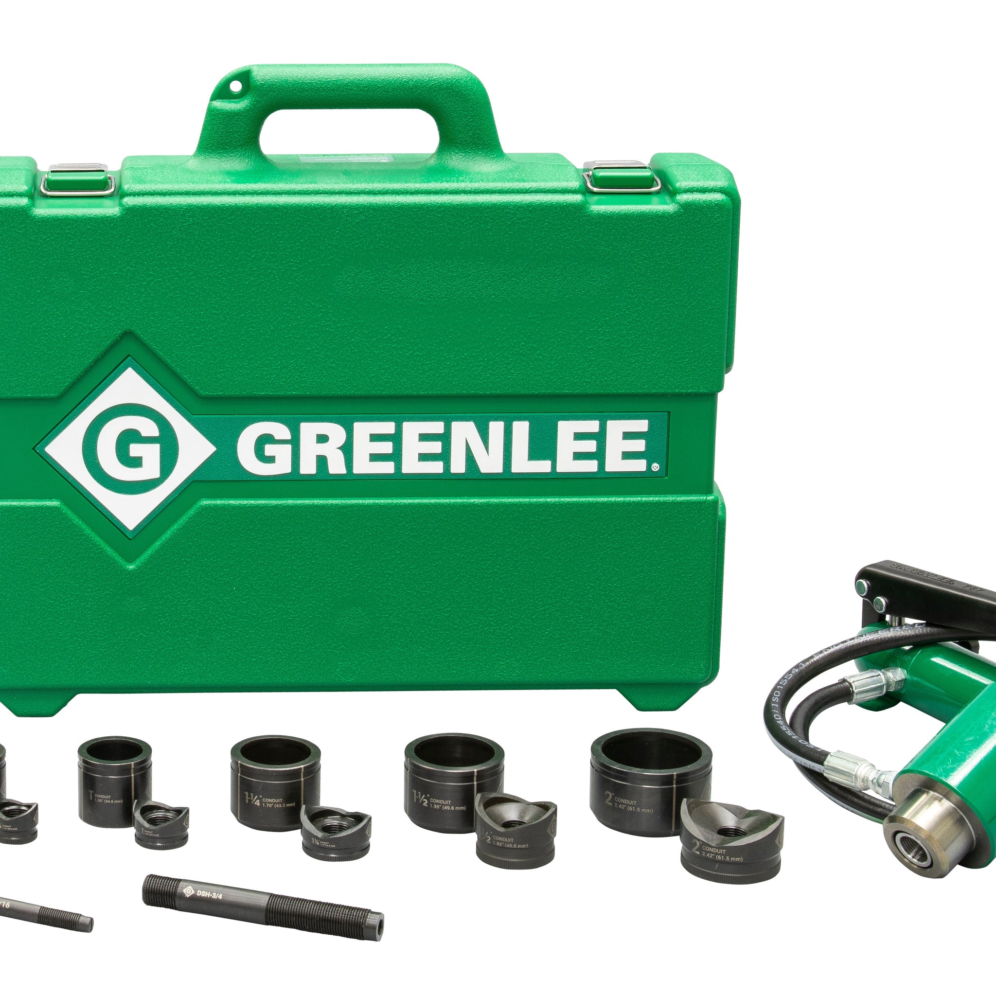 GREENLEE 7306 11-Ton Hydraulic Knockout Kit with Hand Pump, 1/2" - 2"