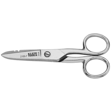 Klein Tools 2100-7 Electrician's Scissors, Nickel Plated