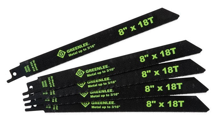 GREENLEE 353-818 8" x 18T Reciprocating Saw Blades
