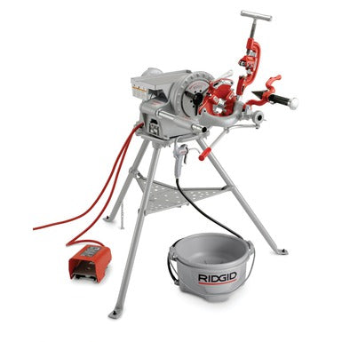RIDGID 15682 Model 300 Power Drive Complete, 38 RPM Pipe Threading Machine and 1/2-Inch to 3/4-Inch, 1-Inch to 2-Inch Universal Alloy Threading Die Heads, Oiler