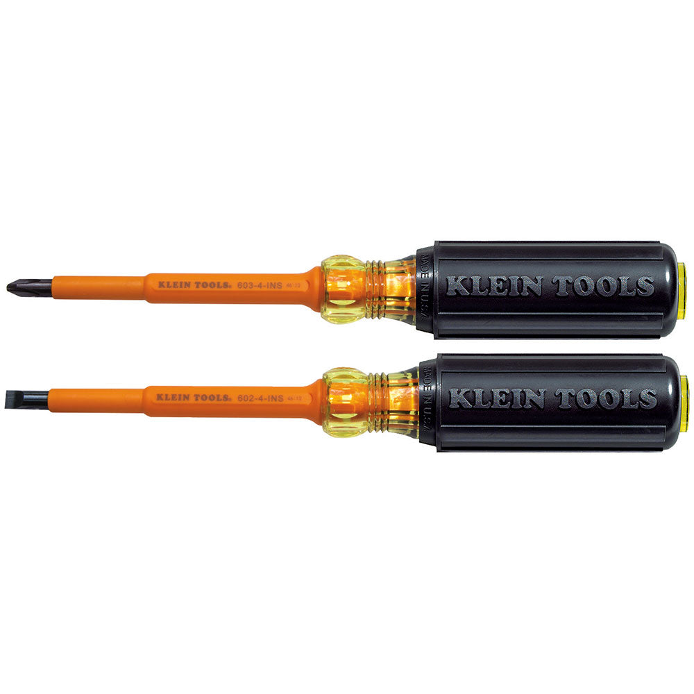 Klein Tools 33532-INS 4-Inch Insulated Screwdriver Set, 2-Piece