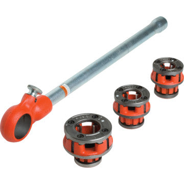 RIDGID 36345 00-R Exposed Ratchet Threader Set, Ratcheting Pipe Threading Set of 1/2-Inch to 1-Inch NPT Pipe Threading Dies and Manual Ratcheting Pipe Threader