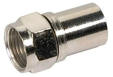 Greenlee 45324 F-Style Crimp-On Connectors for Quad-Shield RG6, 50 Pack