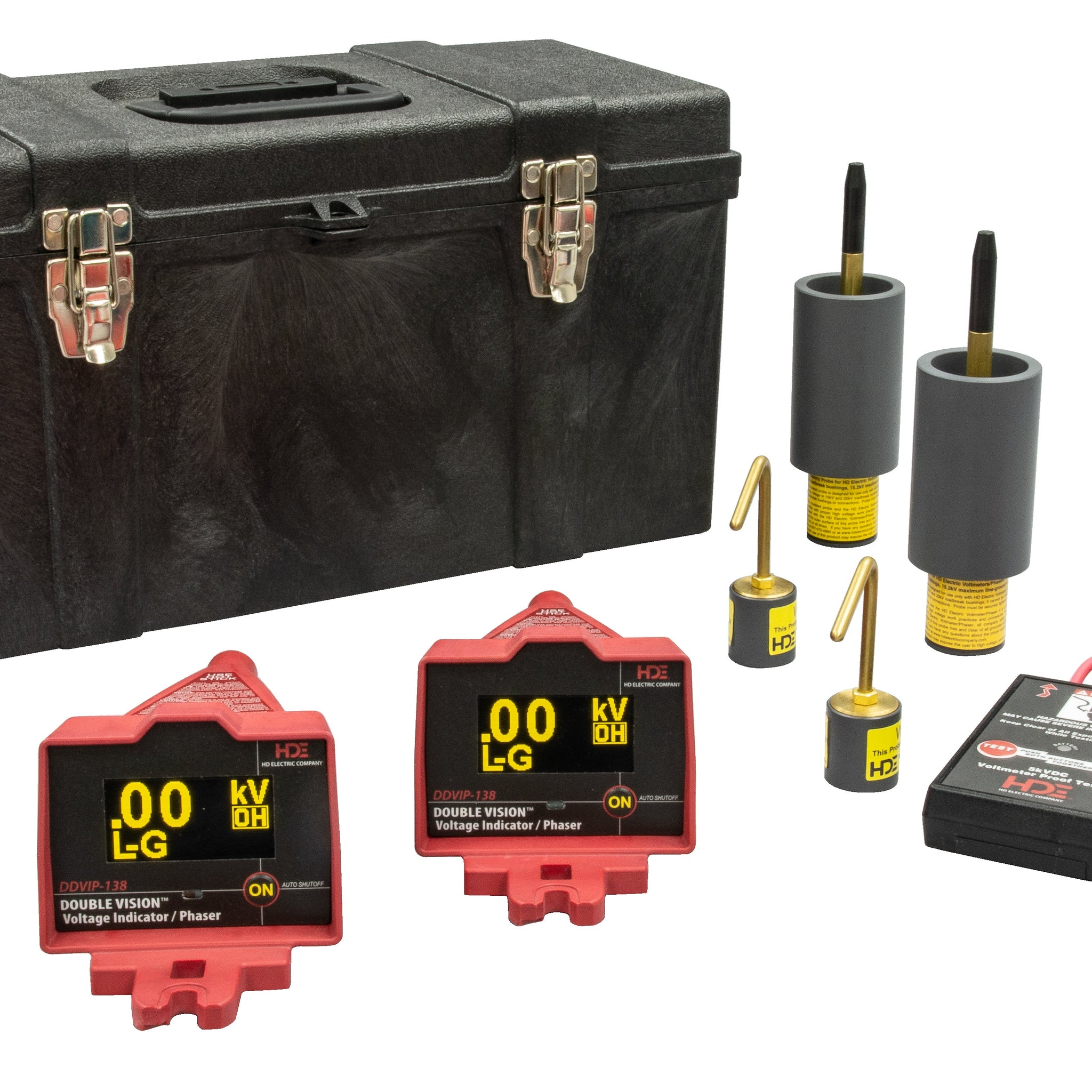 GREENLEE DDVIP-138/K02 Double VisionÂ® Dual Display Wireless Voltage Indicating Phaser 100V-138kV, OH/UG Kit 1