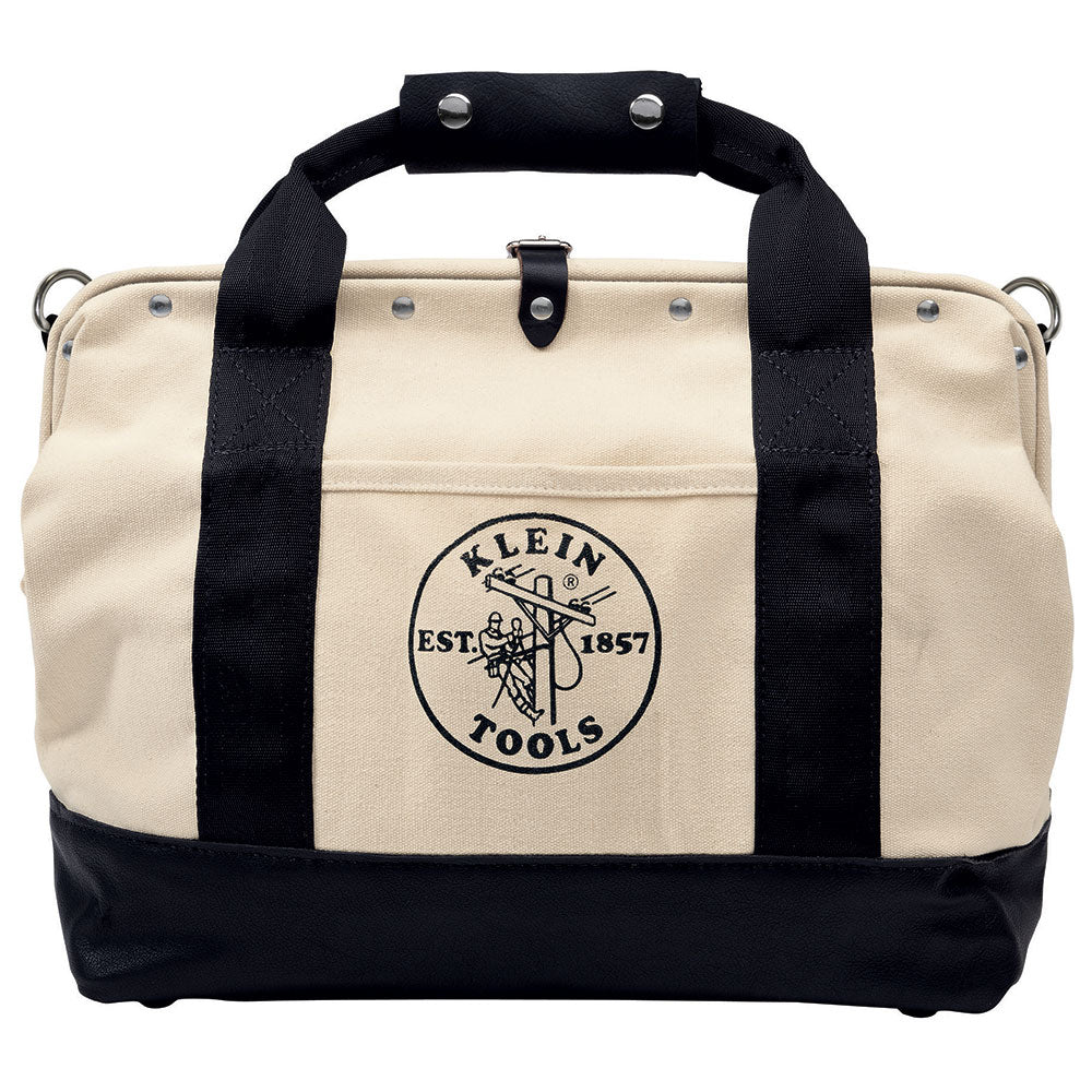 Klein Tools 5003-18 Tool Bag, Canvas with Leather Bottom, 18-Inch