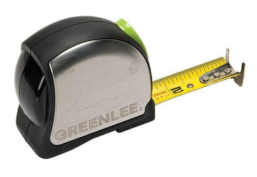 GREENLEE 0155-25A Power Return Tape Measure, Double Tang/Sided, 25 ft