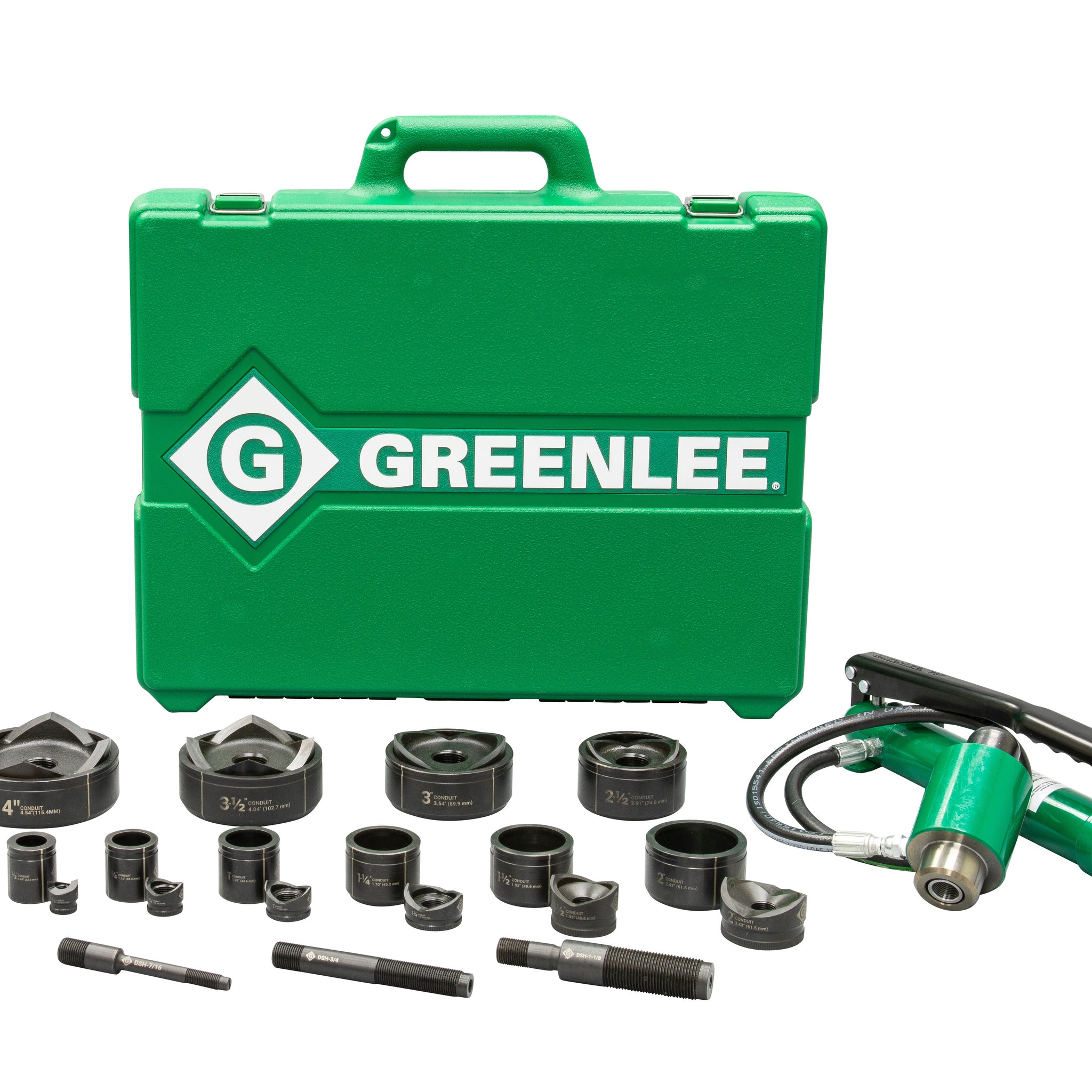 11-Ton Hydraulic Knockout Kit w/ Hand Pump & Standard Round 1/2" - 4"