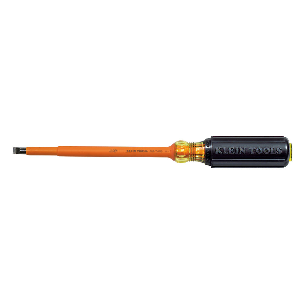 Klein Tools 602-7-INS Insulated Screwdriver, 5/16" Cabinet, 7-Inch