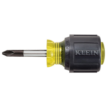 Klein Tools 603-1 Stubby Screwdriver, #2 Phillips, 1-1/2-Inch Shank