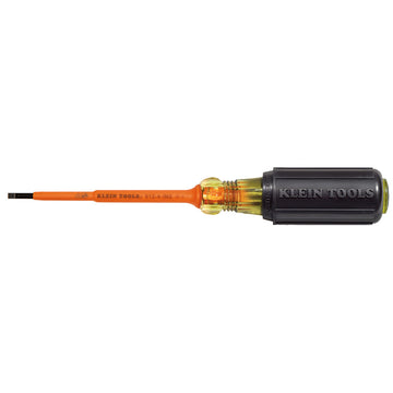 Klein Tools 612-4-INS Insulated 1/8-Inch Slotted Screwdriver, 4-Inch