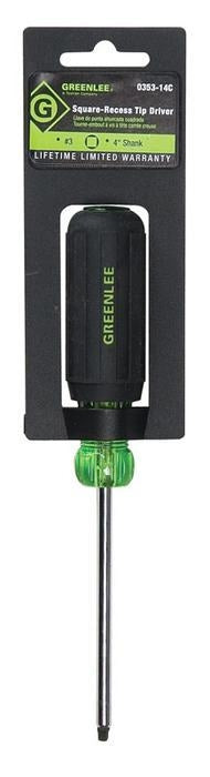 GREENLEE 0353-14C Square-Recess Tip Driver - #3 x 4