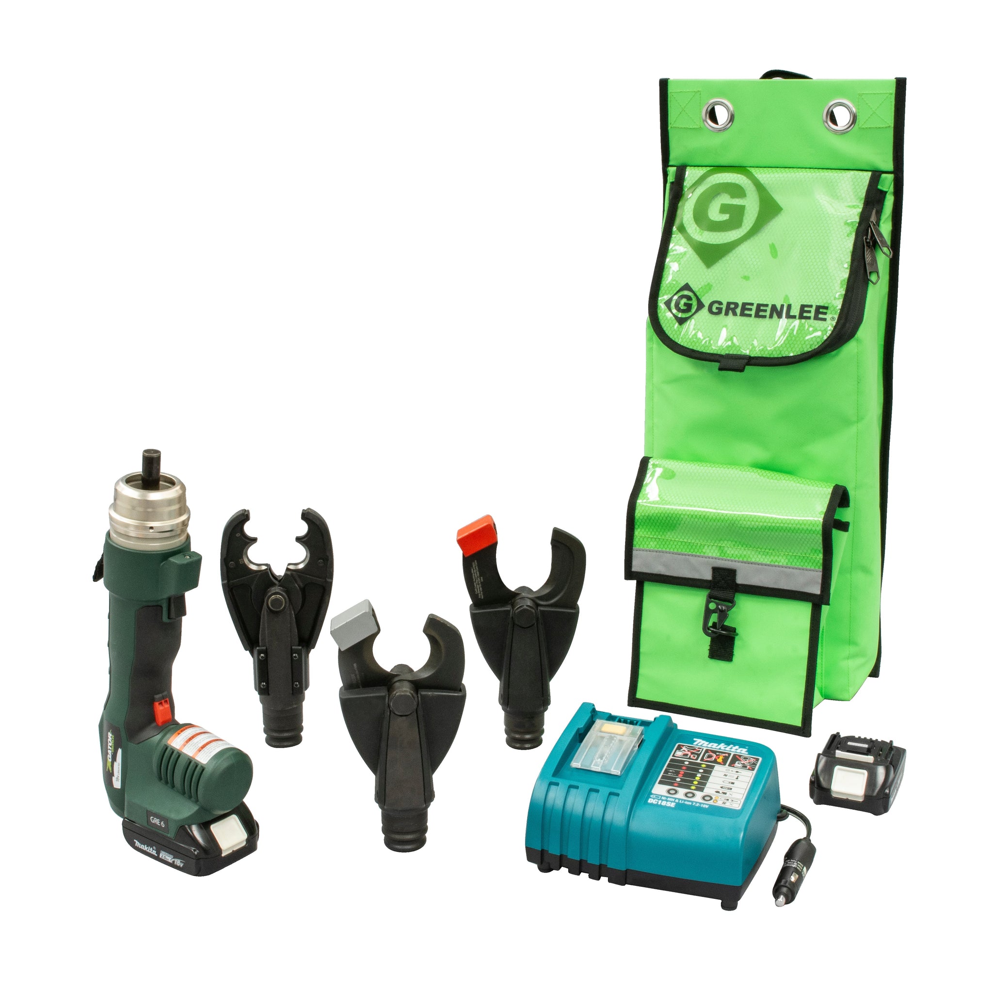 GRE-6 Multi-Tool with BG Crimper, ACSR & Cu/AL Cutting Heads, 12V Charger