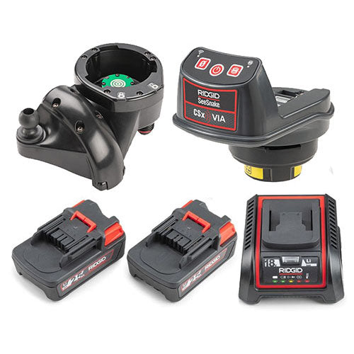 RIDGID 70128 RIDGIDÂ® SeeSnakeÂ® CSx Via System AND  Standard & Mini CSx Viaâ„¢ Mount with 2 Batteries and Charger