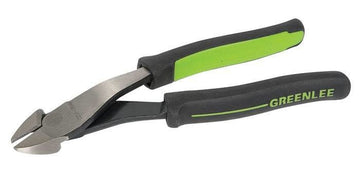 GREENLEE 0251-08AM 8" High-Leverage Diagonal Cutting Pliers, Angled Head (Molded Grip)