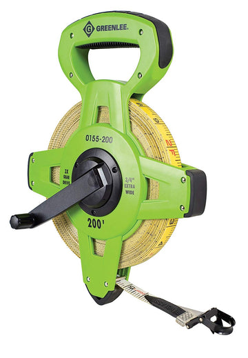 Greenlee 0155-200 Fiberglass Measuring Tapes, Double Sided, 200-Foot