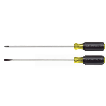 Klein Tools 85072 Long Blade Screwdriver Set, 10-Inch, 2-Piece