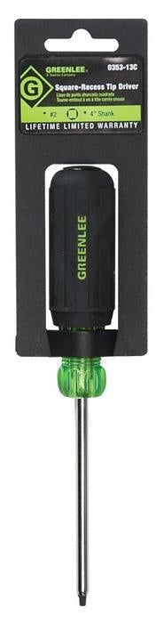 GREENLEE 0353-13C Square-Recess Tip Driver - #2 x 4