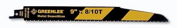 GREENLEE 353-969 9" x 8/10T Reciprocating Saw Blades