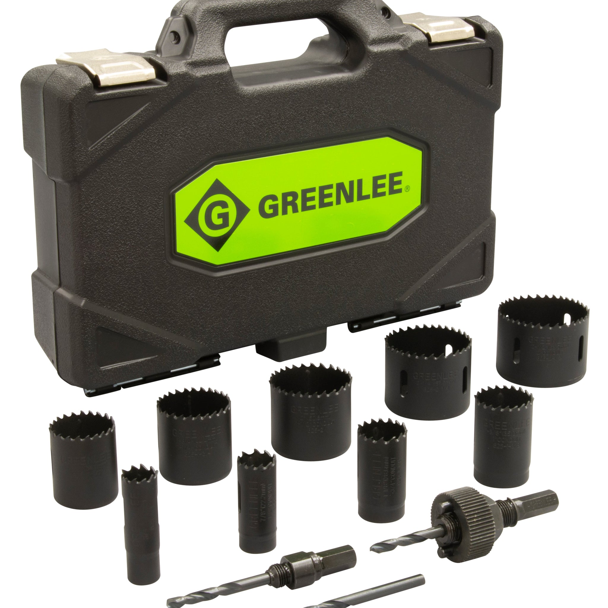 GREENLEE 891 12-Piece Hole Saw Set with 3/4" - 2-1/2" Saws