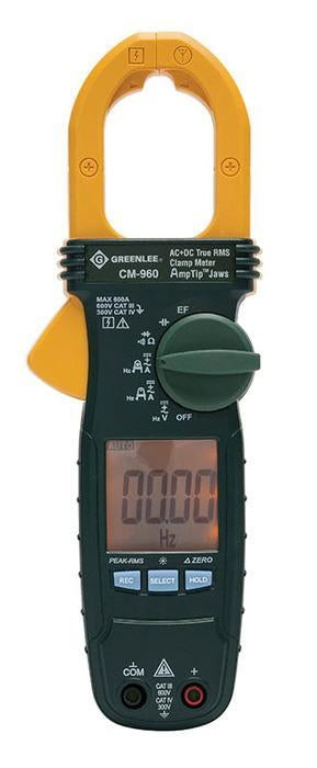 AC/DC True RMS Clamp Meter, 600V, 600A