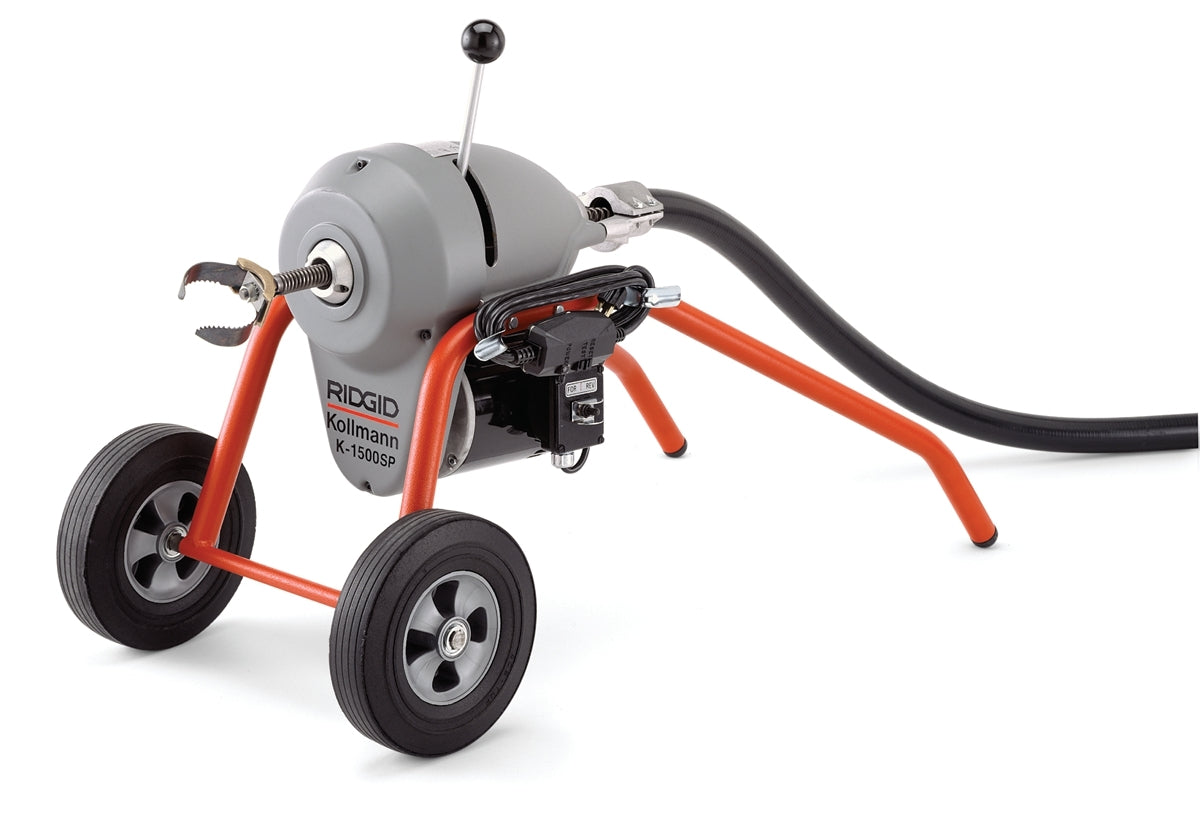 RIDGID 91032 120V Machine with A-1 Operatorâ€™s Mitt and A-12 Pin Key, Plus: A-34-12 Rear Guide Hose & C-14 Three Carrier Cable Combination Kit