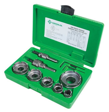 GREENLEE 648 8PC Quick-Change Carbide-Tipped Hole Cutter Set (7/8