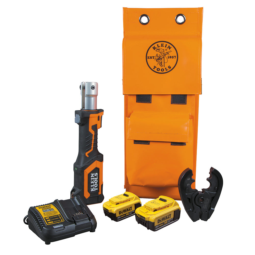 Klein Tools  BAT207T4H Battery-Op Cut/Crimper, BG Die/D3 Groove/ACSR/EHS