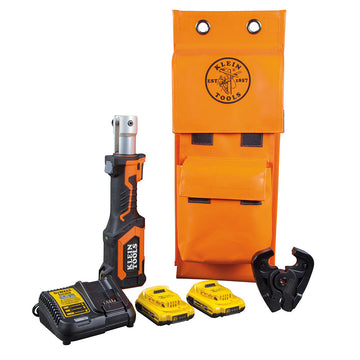 Klein Tools  BAT207T2 Battery-Operated Cable Crimper, D3 Groove, 2 Ah