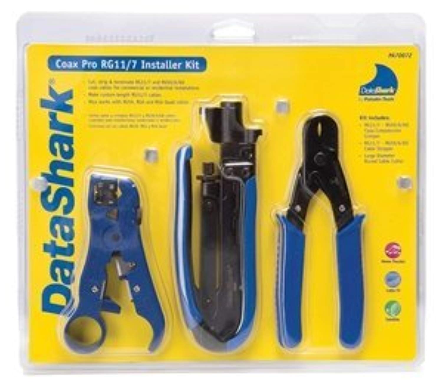 Paladin PA70072 Wire Crimper, DataShark Pro Coaxial Compression Bundle