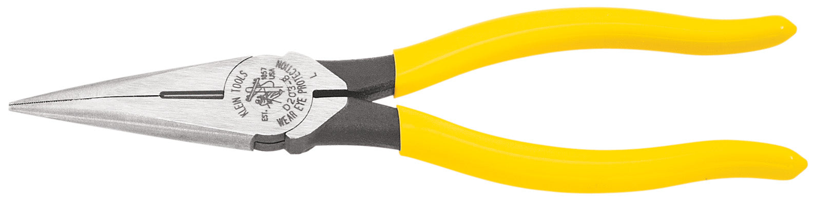 KLEIN TOOLS D203-8 Pliers, Needle Nose Side-Cutters, 8"