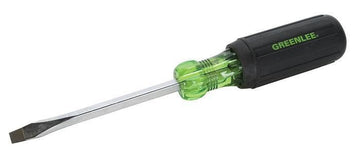 GREENLEE 0153-11C Square Shank 1/4" x 4" Flat Blade Screwdriver