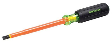 GREENLEE 0153-15-INS Screwdriver, Insulated, Cabinet Tip, 5/16" x 6"