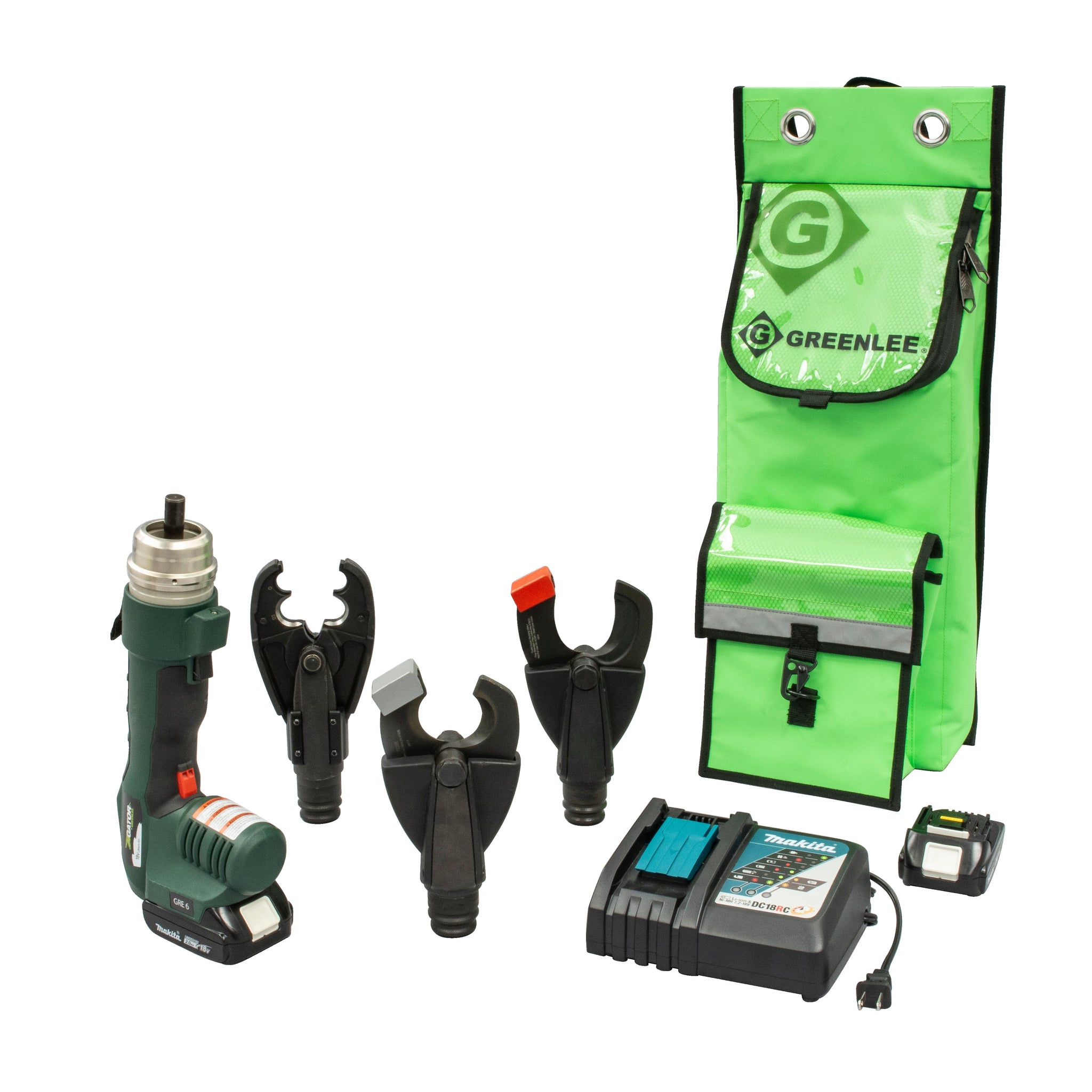 GRE-6 Multi-Tool with BG Crimper, ACSR & Cu/AL Cutting Heads 120V Charger