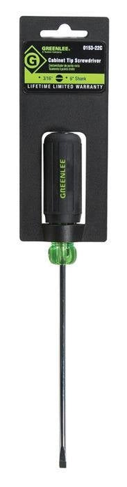 GREENLEE 0153-22C Round Shank 3/16" X 6" Flat Blade Screwdriver