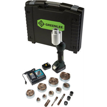 GREENLEE LS100X11SS4 Intelli-PunchÂ® 11-Ton Tool w/ SlugSplitterÂ® Knockouts 1/2"-4"