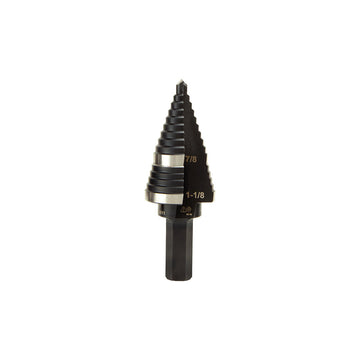 Klein Tools KTSB11 Step Drill Bit #11 Double-Fluted 7/8 to 1-1/8-Inch