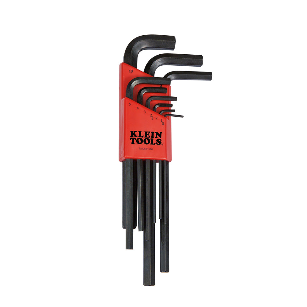Klein Tools LMK10 L-Style Hex Key Caddy Set Metric, 9-Piece