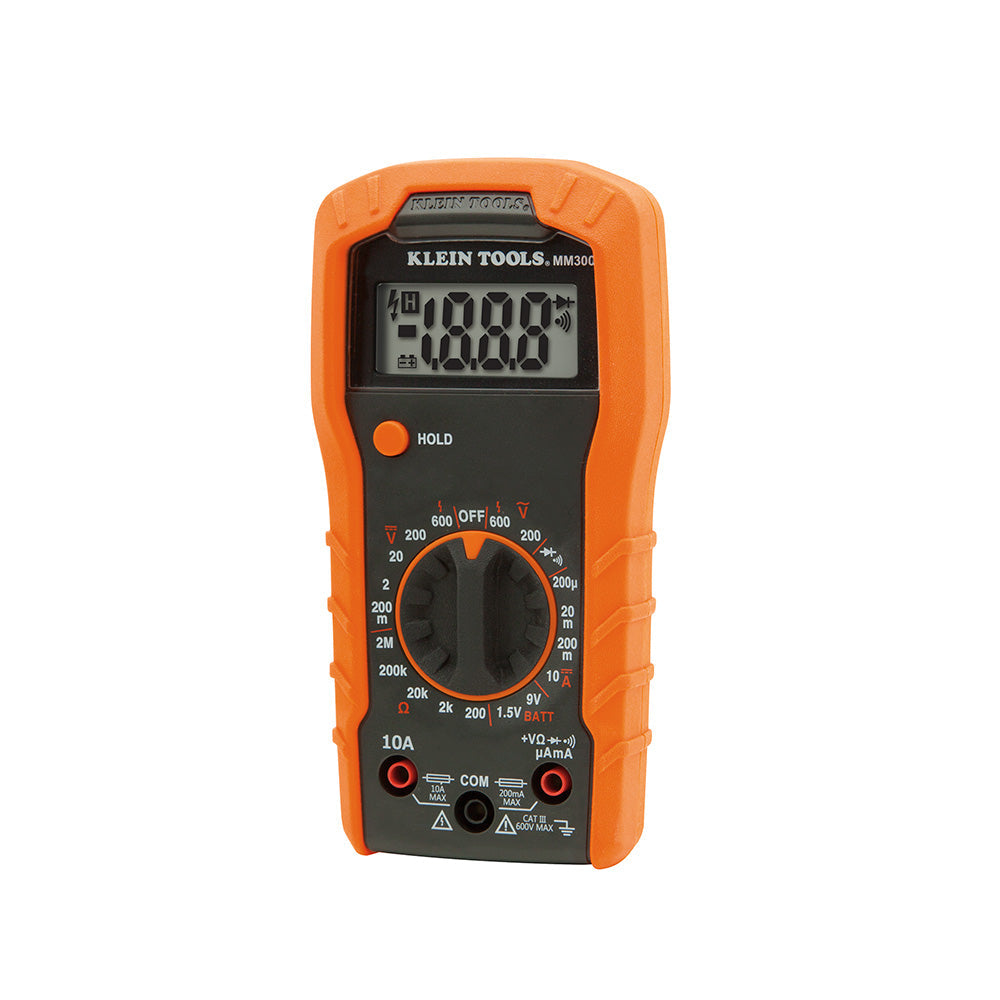 Klein Tools MM300 Digital Multimeter, Manual-Ranging, 600V